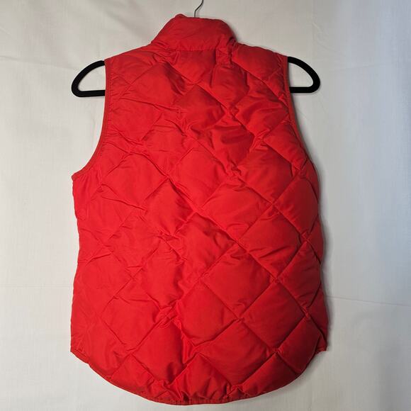 J Crew Womens Down Puffer Quilted Jacket Vest Red Sz XSmall - Picture 6 of 6